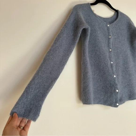 Sezane Gaspard Cardigan in Vintage Blue XS - Picture 4 of 10
